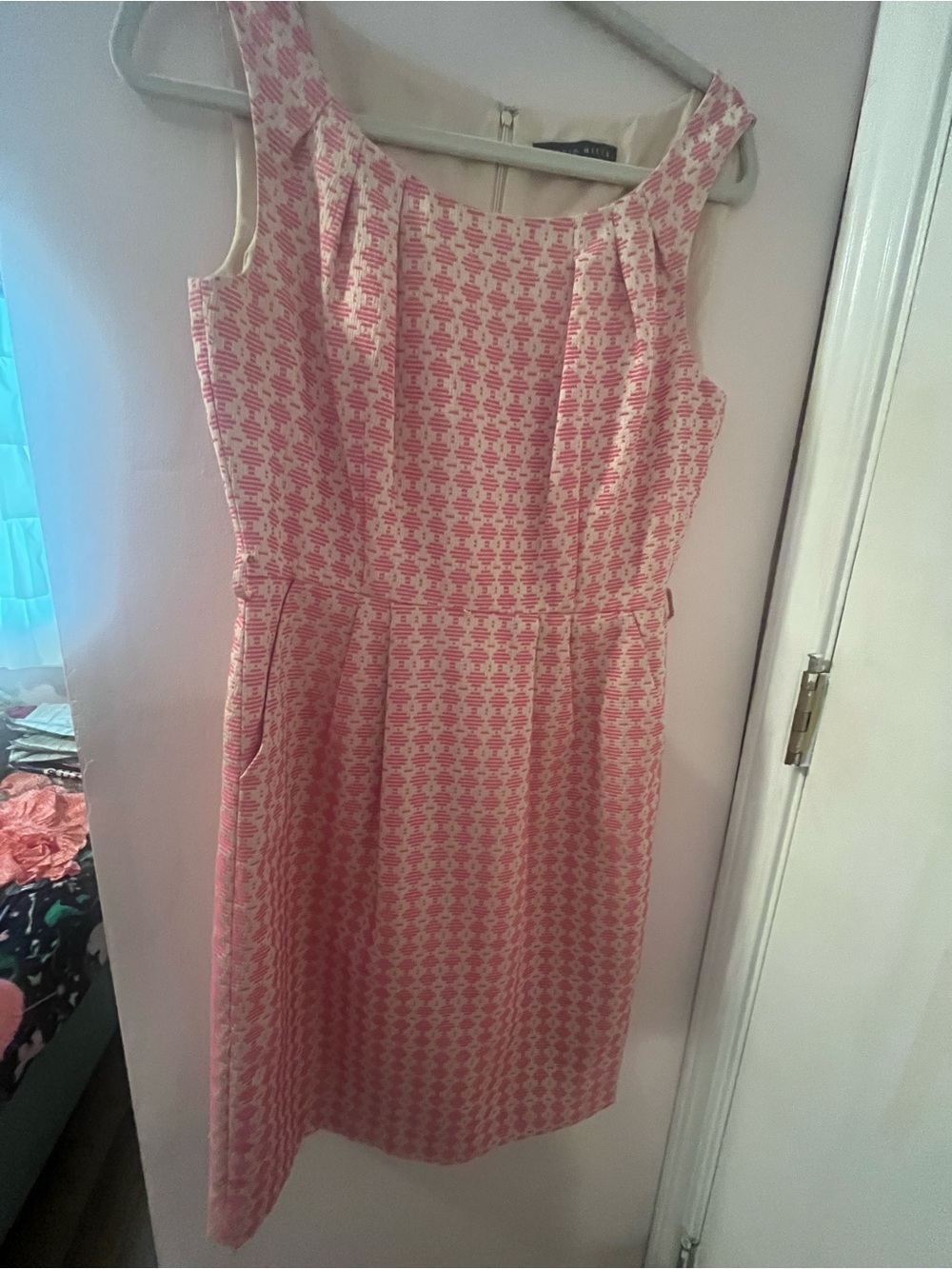 Antonio Melani Pink Dress. Geometric. Preppy. Country Club. Girly.